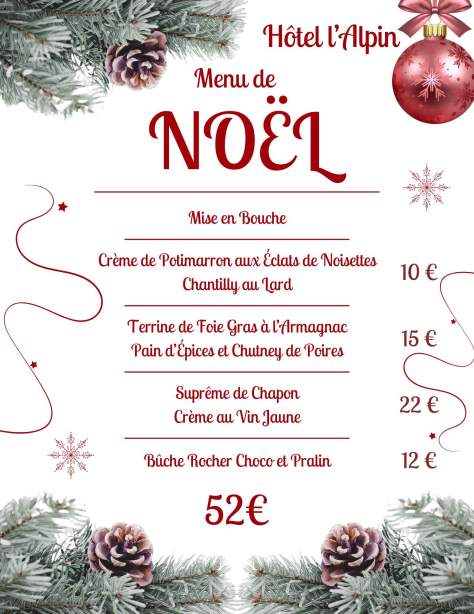 Menu de Noël